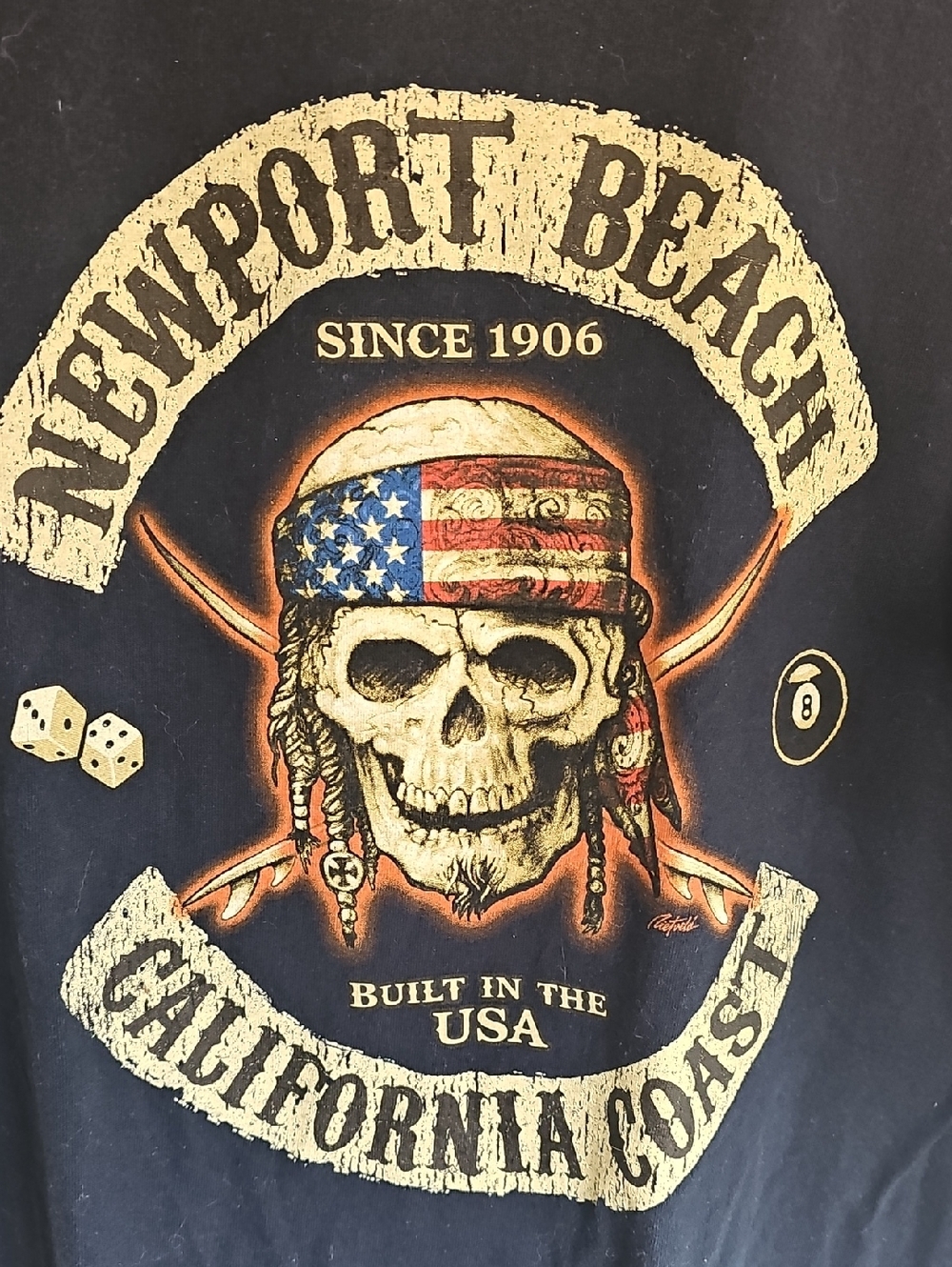 Newport Beach Black Skull Tank Top - Picture 4 of 4